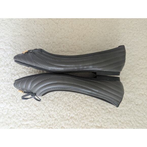 NorthStyle Women's European Leather Ballet Flats With Bow Size 10 Gray - Picture 5 of 8